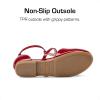 DREAM PAIRS Girls Dress Shoes Mary Jane Flats for Little Girls Party Shoes with T Strap(Red)