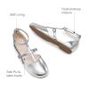 DREAM PAIRS Girls Dress Shoes Mary Jane Flats for Little Girls Party Shoes with T Strap(Silver)