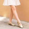 DREAM PAIRS Girls Dress Shoes Slip on Ballerina Flats Mary Jane Ballet Shoes for Wedding/Party(Gold)