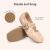 DREAM PAIRS Girls Dress Shoes Slip on Ballerina Flats Mary Jane Ballet Shoes for Wedding/Party(Nude)