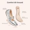 DREAM PAIRS Girls Dress Shoes Slip on Ballerina Flats Mary Jane Ballet Shoes for Wedding/Party(Silver)