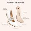 DREAM PAIRS Girls Dress Shoes Slip on Ballerina Flats Mary Jane Ballet Shoes for Wedding/Party(White)