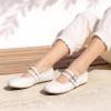 DREAM PAIRS Girls Dress Shoes Slip on Ballerina Flats Mary Jane Ballet Shoes for Wedding/Party(White)