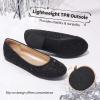 DREAM PAIRS Girls Dress Shoes Slip on Ballerina Flats for Wedding/Party(Black/Glitter)