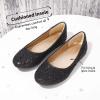 DREAM PAIRS Girls Dress Shoes Slip on Ballerina Flats for Wedding/Party(Black/Glitter)