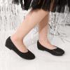 DREAM PAIRS Girls Dress Shoes Slip on Ballerina Flats for Wedding/Party(Black/Glitter)