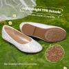 DREAM PAIRS Girls Dress Shoes Slip on Ballerina Flats for Wedding/Party(White/Suede)