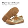 DREAM PAIRS Girls Mary Jane Dress Shoes School Uniform Toe-Protective T-Strap Ballet Flats Toddler Little Kid(Gold)