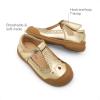 DREAM PAIRS Girls Mary Jane Dress Shoes School Uniform Toe-Protective T-Strap Ballet Flats Toddler Little Kid(Gold)
