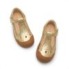 DREAM PAIRS Girls Mary Jane Dress Shoes School Uniform Toe-Protective T-Strap Ballet Flats Toddler Little Kid(Gold)