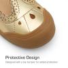 DREAM PAIRS Girls Mary Jane Dress Shoes School Uniform Toe-Protective T-Strap Ballet Flats Toddler Little Kid(Gold)