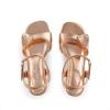 DREAM PAIRS Girls Sandals Ankle Strap Square Toe Low Heel Crystal Shell Wedding Party Flower Dress Shoes for Little Kids/Big Kids(Champagne-rhinestone)