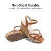 DREAM PAIRS Girls Wedge Sandals Flatform Open Toe Summer Platform Sandals Flower Wedding Party for Little Kid/Big Kid(All Brown)