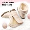 DREAM PAIRS Girl’s Winter Snow Boots Faux Fur Lined Mid Calf Shoes(Apricot)