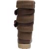 DREAM PAIRS Girl’s Winter Snow Boots Faux Fur Lined Mid Calf Shoes(Brown)