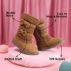 DREAM PAIRS Girl’s Winter Snow Boots Faux Fur Lined Mid Calf Shoes(Klove-camel)