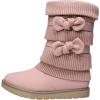DREAM PAIRS Girl’s Winter Snow Boots Faux Fur Lined Mid Calf Shoes(Pink)
