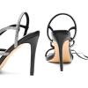 DREAM PAIRS High Heels Stilettos for Women – Strappy Gladiator Sexy Square Toe Open Toe Dressy Pumps Sandals(Black)