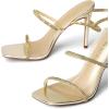DREAM PAIRS High Heels Stilettos for Women – Strappy Gladiator Sexy Square Toe Open Toe Dressy Pumps Sandals(Gold)