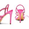 DREAM PAIRS High Heels Stilettos for Women – Strappy Gladiator Sexy Square Toe Open Toe Dressy Pumps Sandals(Hot Pink)