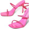 DREAM PAIRS High Heels Stilettos for Women – Strappy Gladiator Sexy Square Toe Open Toe Dressy Pumps Sandals(Hot Pink)