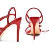 DREAM PAIRS High Heels Stilettos for Women – Strappy Gladiator Sexy Square Toe Open Toe Dressy Pumps Sandals(Red)