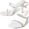 DREAM PAIRS High Heels Stilettos for Women – Strappy Gladiator Sexy Square Toe Open Toe Dressy Pumps Sandals(White)