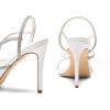 DREAM PAIRS High Heels Stilettos for Women – Strappy Gladiator Sexy Square Toe Open Toe Dressy Pumps Sandals(White)