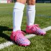 DREAM PAIRS Kids High-Speed Soccer Cleats with TPU Anti-Twist Plate Firm Ground Outdoor Athletic Sport Football Shoes(Hot Pink/Blue)