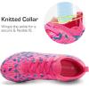 DREAM PAIRS Kids High-Speed Soccer Cleats with TPU Anti-Twist Plate Firm Ground Outdoor Athletic Sport Football Shoes(Hot Pink/Blue)