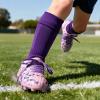 DREAM PAIRS Kids High-Speed Soccer Cleats with TPU Anti-Twist Plate Firm Ground Outdoor Athletic Sport Football Shoes(Pink/Purple)