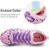 DREAM PAIRS Kids High-Speed Soccer Cleats with TPU Anti-Twist Plate Firm Ground Outdoor Athletic Sport Football Shoes(Pink/Purple)