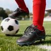 DREAM PAIRS Kids Multi Ground Soccer Cleats with High-Speed Anti-Twist TPU Plate Athletic Football Shoes for Little/Big Kids(Black/Red)
