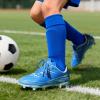 DREAM PAIRS Kids Multi Ground Soccer Cleats with High-Speed Anti-Twist TPU Plate Athletic Football Shoes for Little/Big Kids(Blue)
