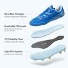 DREAM PAIRS Kids Multi Ground Soccer Cleats with High-Speed Anti-Twist TPU Plate Athletic Football Shoes for Little/Big Kids(Blue)