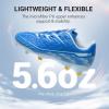 DREAM PAIRS Kids Multi Ground Soccer Cleats with High-Speed Anti-Twist TPU Plate Athletic Football Shoes for Little/Big Kids(Blue)