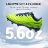DREAM PAIRS Kids Multi Ground Soccer Cleats with High-Speed Anti-Twist TPU Plate Athletic Football Shoes for Little/Big Kids(Neon Green)