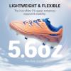 DREAM PAIRS Kids Multi Ground Soccer Cleats with High-Speed Anti-Twist TPU Plate Athletic Football Shoes for Little/Big Kids(Orange)