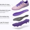 DREAM PAIRS Kids Multi Ground Soccer Cleats with High-Speed Anti-Twist TPU Plate Athletic Football Shoes for Little/Big Kids(Pink/Purple)
