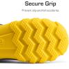 DREAM PAIRS Kids Rain Boots Easy-On Lightweight Non-Slip Outsole for Boys & Girls Outdoor Rainy Day Play(Navy/Yellow)