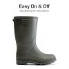 DREAM PAIRS Kids Rain Boots Easy-On Lightweight Non-Slip Outsole for Boys & Girls Outdoor Rainy Day Play(Olive)