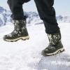 DREAM PAIRS Kids’ Waterproof Snow Boots with Hook and Loop Mid Calf Faux Fur Lining Winter Boots(Camo/Green)
