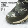 DREAM PAIRS Kids’ Waterproof Snow Boots with Hook and Loop Mid Calf Faux Fur Lining Winter Boots(Camo/Green)