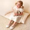 DREAM PAIRS Little Girls Toddler Ballet Flats Dress Shoes Mary Janes Shoes(White)