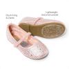 DREAM PAIRS Toddler Girls Dress Shoes Mary Jane Ballet Flats, Flower Girl Shoes with Rhinestone, Slip-on Toddler Mary Jane Flats(Pink/Suede)