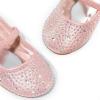 DREAM PAIRS Toddler Girls Dress Shoes Mary Jane Ballet Flats, Flower Girl Shoes with Rhinestone, Slip-on Toddler Mary Jane Flats(Pink/Suede)