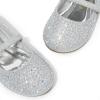 DREAM PAIRS Toddler Girls Dress Shoes Mary Jane Ballet Flats, Flower Girl Shoes with Rhinestone, Slip-on Toddler Mary Jane Flats(Silver/Glitter)
