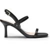 DREAM PAIRS Womens Slingback Heels Square Open Toe Strappy Sandals Ankle Strap High Heeled Dressy Shoes(Black)