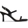 DREAM PAIRS Womens Slingback Heels Square Open Toe Strappy Sandals Ankle Strap High Heeled Dressy Shoes(Black-nubuck)