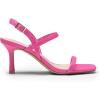 DREAM PAIRS Womens Slingback Heels Square Open Toe Strappy Sandals Ankle Strap High Heeled Dressy Shoes(Hot Pink)
